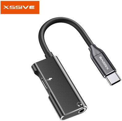 Xssive Adapter Audio Konverter Typ-C auf Minijack 3.5mm + Typ-C Adapter Anschluss ...