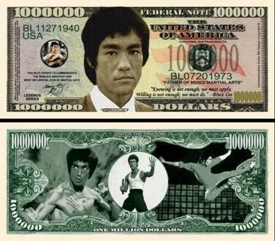 Bruce Lee -schein 1 Million Souvenier Dollar (CM437)
