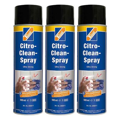Technolit Citro-Clean-Spray UltraStrong 3x 0,5l Spezialreiniger Kleberesteentferner