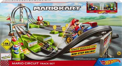Hot Wheels GCP27 - Mario Kart Mario Rundkurs Rennbahn Trackset Deluxe inkl. 2 ...