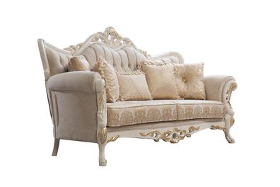 Sofa 3 Sitzer Stoff Dreisitzer Sofas Luxus Wohnzimmer Art Deco Stil Couch