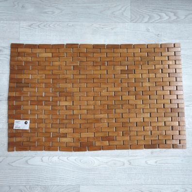 SOREMA Mosaik Bambus Holzmatte Badematte Saunamatte 50x80 cm