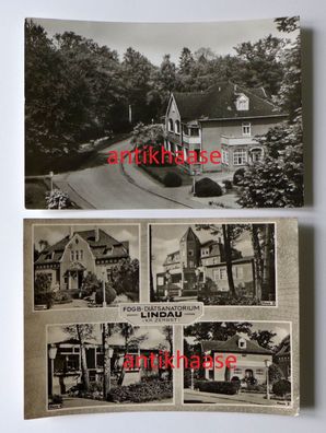 2 DDR Ansichtskarten AK Mehrbild Lindau Zerbst FDGB Haus