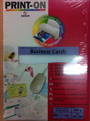 Canson Business Cards color Inkjet 200g 10Blatt