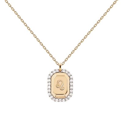 PDPaola Schmuck Damen-Halskette Sternzeichen Löwe Silber vergoldet CO01-572-U