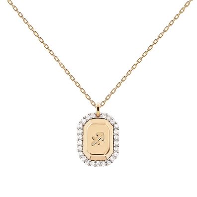 PDPaola Schmuck Damen-Halskette Sternzeichen Schütze Silber vergoldet CO01-576-U