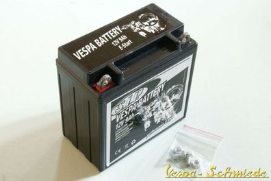 VESPA - Batterie - 12V / 9Ah - PX Lusso PK XL XL2 T5 Cosa MY LX LXV GTS GTV ET4