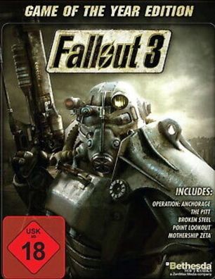 Fallout 3 - Game Of The Year Edition (PC, Nur Steam Key Download Code) Keine DVD