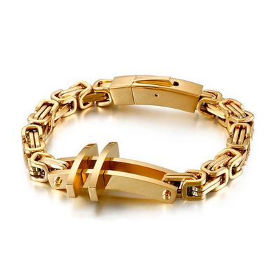 Edelstahl Armband CASA GOLD - Größe: 21 cm Farbe: Gold