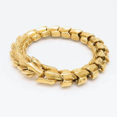Edelstahl Armband Ouroboros GOLD - Größe: 22 cm Farbe: Gold