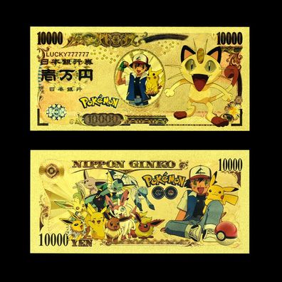 Sammler Goldfolie Banknote Pokemon Pikachu (CM474)