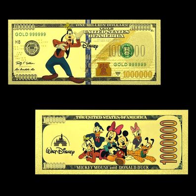 Zeichentrick Goofy Goldfolie Banknote (CM476)