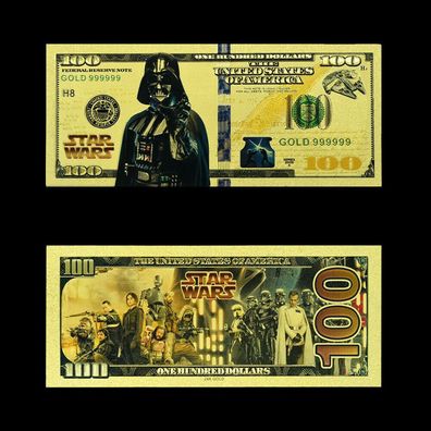 Sammelschein Goldfolie Banknote Darth Vader (CM483)