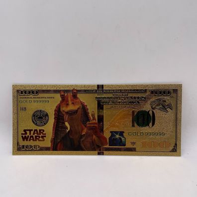 Sammelschein Goldfolie Banknote Jar Jar (CM488)