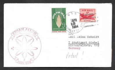Schiffspost USA USS Hunley Ethan Allen SSBN 608