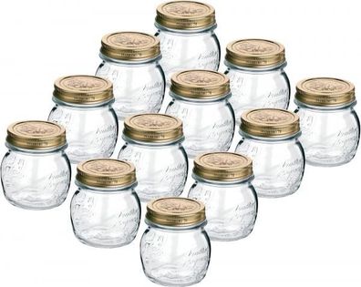 Quattro Stagioni Marmeladenglas Einmachglas 250ml - 12 Stück