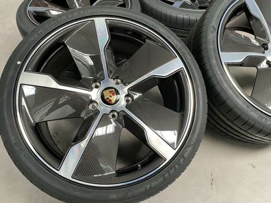 Original Porsche Taycan 21" 4S Turbo S Exclusive Carbon Felgen Sommerräder NEU