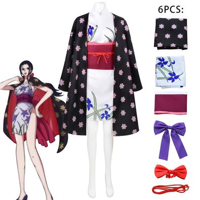 Anime One Piece Nico Robin Kimono Cosplay Kostüm Damen Cos Set