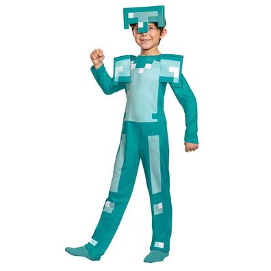 Spiel Minecraft Diamond Armor Bodysuit Overall Kinder Halloween Cosplay Kostüme Set