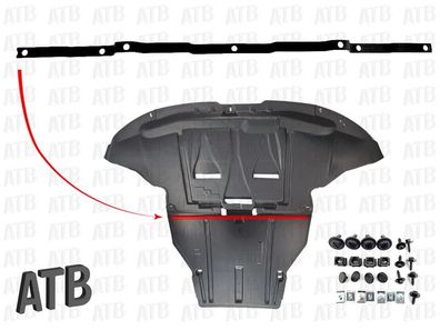 Unterfahrschutz Getriebeschutz Leiste Einbausatz Clips für Audi A4 VW