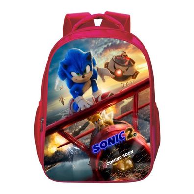Kinder Sonic The Hedgehog Rucksack 3D Druck Schultasche für Mädchen 30x16x40cm