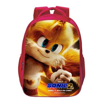 Kinder Sonic The Hedgehog Rucksack Tails 3D Schultasche für Mädchen 30x16x40