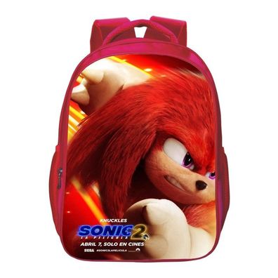 Kinder Sonic The Hedgehog Knuckles Rucksack 3D Druck Schultasche für Mädchen