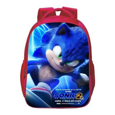 Kinder Sonic The Hedgehog Blau Sonic Rucksack 3D Mädchen Schultasche 30x16x40