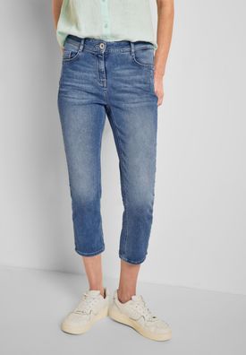 Cecil Slim Fit Jeans in Light Blue Washed