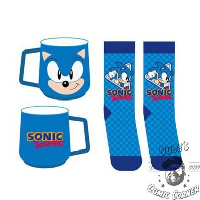 Sonic the Hedgehog Tasse und Socken Gift Set Sonic Mug Socks Geschenkset