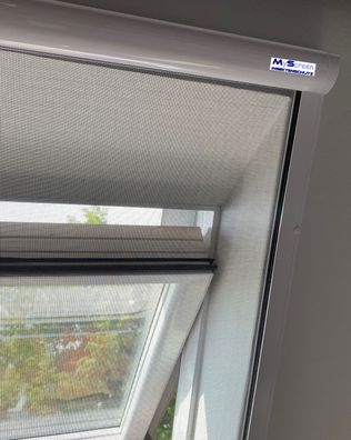 Insektenschutz Rollo Fliegengitter für Dachfenster Fenster Alu weiss Premium Qualität