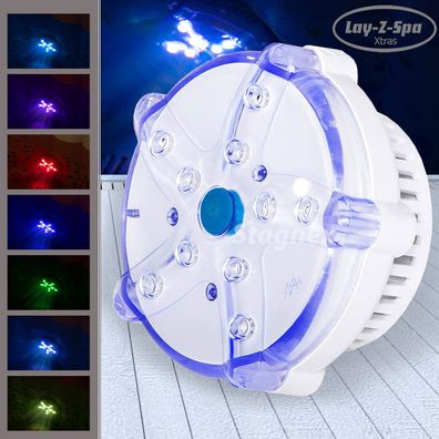 LAY-Z-SPA® 7-Farben-LED-Licht, 9,2 x 6,2 cm für Whirlpool Pool Unterwasser Licht