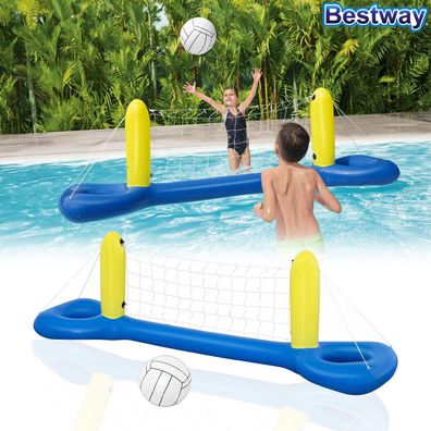 Bestway® Volleyball-Set 244x59x76 cm Volleyball Pool Schwimmbad Wasserspaß 52133