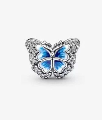 Pandora Funkelndes Blauer Schmetterling Charm-Anhänger