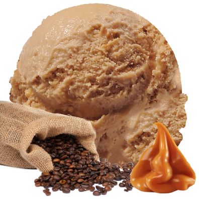 Karamell Kaffee Eis | Eispulver | Laktosefrei | Vegan | Keto | Glutenfrei