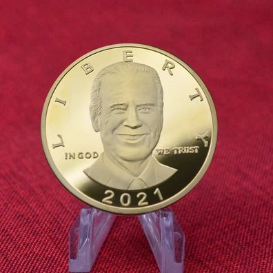 Medaille Präsident USA Joe Biden 2021 Gold Plated (CM497)