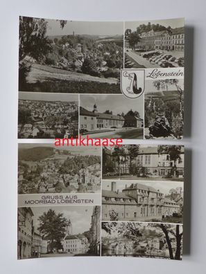 2 DDR Ansichtskarten AK Mehrbild Moorbad Lobenstein FDGB
