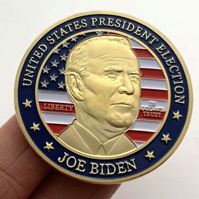 Medaille Präsident Biden USA 2020 Gold Plated (CM302)