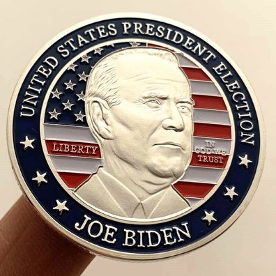 Medaille Präsident Biden USA 2020 Silber Plated (CM303)