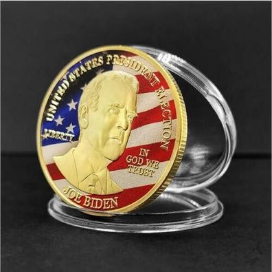 Schöne Medaille 2020 Präsident Joe Biden vergoldet (CM304)