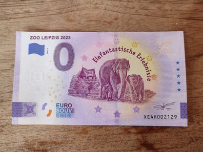 0 Euro Schein Zoo Leipzig 2023-7 Elefantastische Erlebnisse