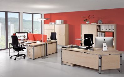Gera Winkel-Schreibtisch 4 Fuß Flex 135° rechts höhenverstellbar 2166x1130x680-800...