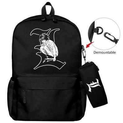 Damen Death Note Rucksack Mäppchen Schultasche Backpack Schüler Laptoptasche