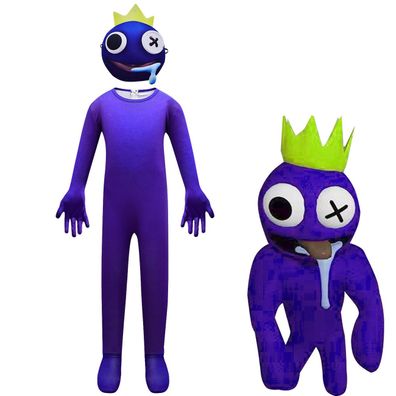 Kinder Rainbow Friends ROBLOX Purple Monster Cosplay Kostüm Halloween Bodysuit