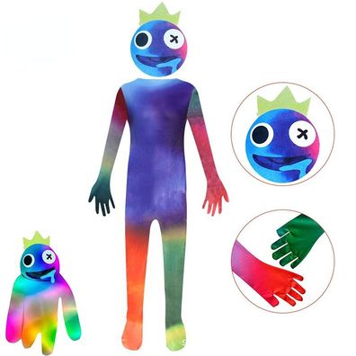 Kinder Rainbow Friends ROBLOX Cosplay Kostüm Monster Gradient Bodysuit