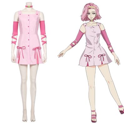 Damen JoJo Sugimoto Reimi Cosplay Kostüm Anime Jumper Skirt Kleid