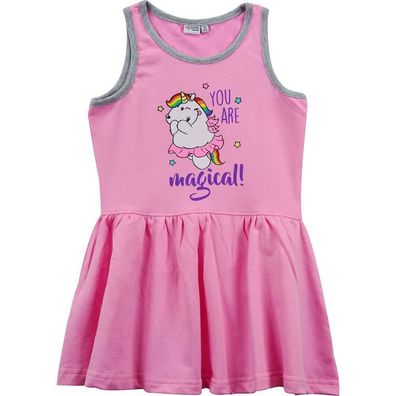 Pummeleinhorn - ärmelloses Kleid - "YOU ARE magical!" rosa Größen 98 bis 140
