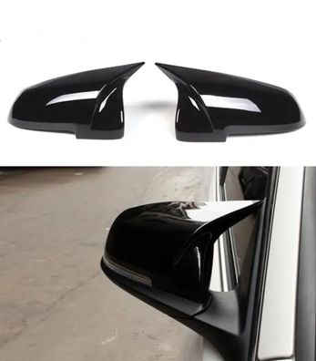 M Spiegelkappen Schwarz Hochglanz für BMW 5er F10 LCI
