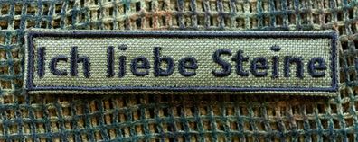 Klettpatch "Ich liebe Steine"