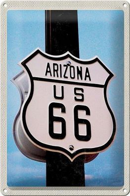 Blechschild 30 x 20 cm Route 66 Straßen Schild Arizona